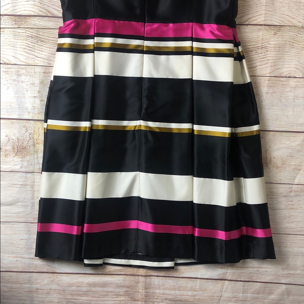 Trina Turk Black and Pink Striped Mini Dress - Picture 9 of 9
